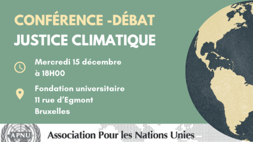 conférence justice climatique Association pour les Nations Unies